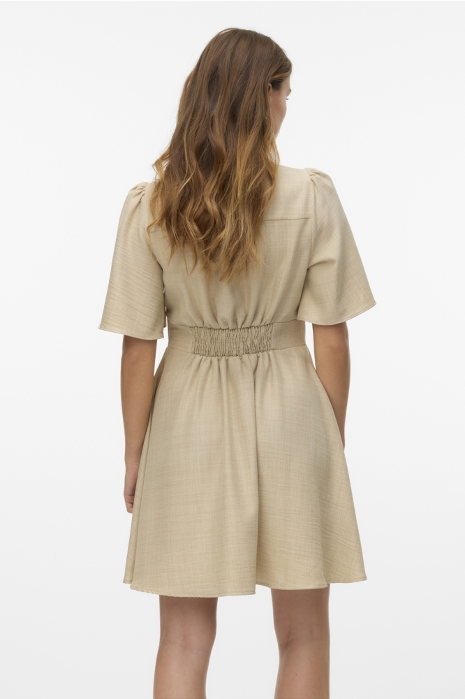 VMMELANEY 2/4 SHORT DRESS WVN NOOS 10333785 Overcast melange